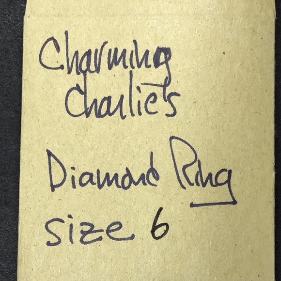 Charming Charlie faux diamond ring Size 6 - Picture 6 of 6
